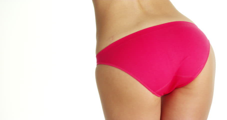 Rear View Of Asian Woman In Hot Pink Underwear Stock Foo