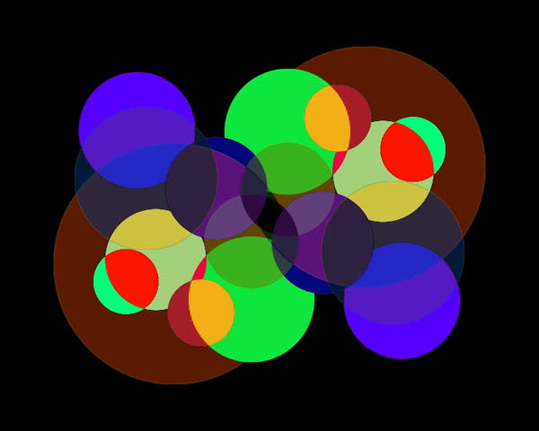 Multiple Circles Shapes Flying Around Screen Stock Footage Video 34893 ...