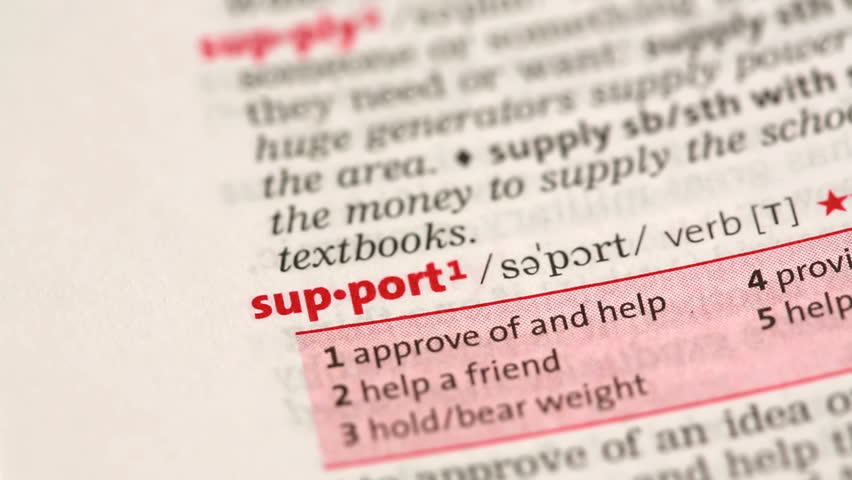 definition-of-support-highlighted-in-the-dictionary-stock-footage-video