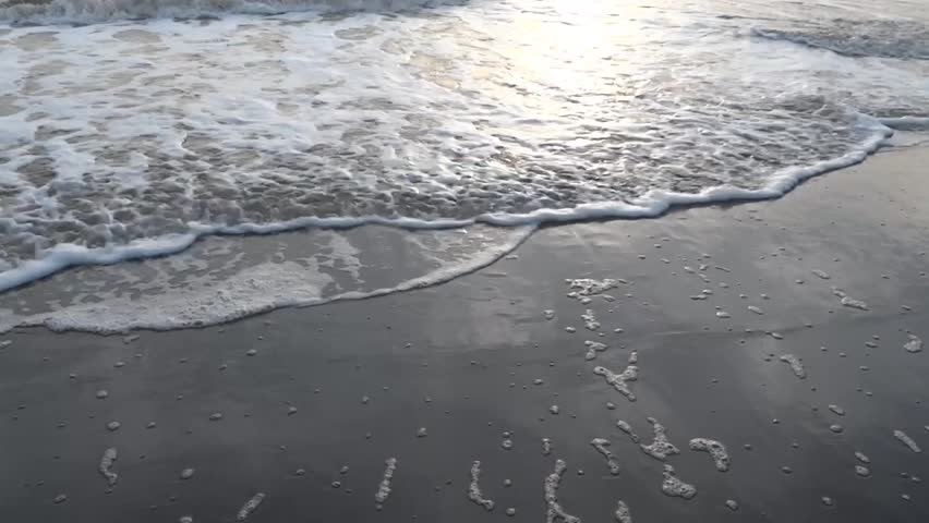 Waves Hitting Beach At Dusk Stock Footage Video 1006621 Shutterstock