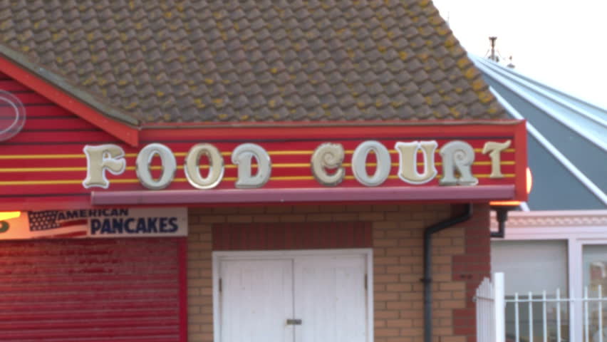 Food Court Sign On A Building. Stock Footage Video 3904589 - Shutterstock