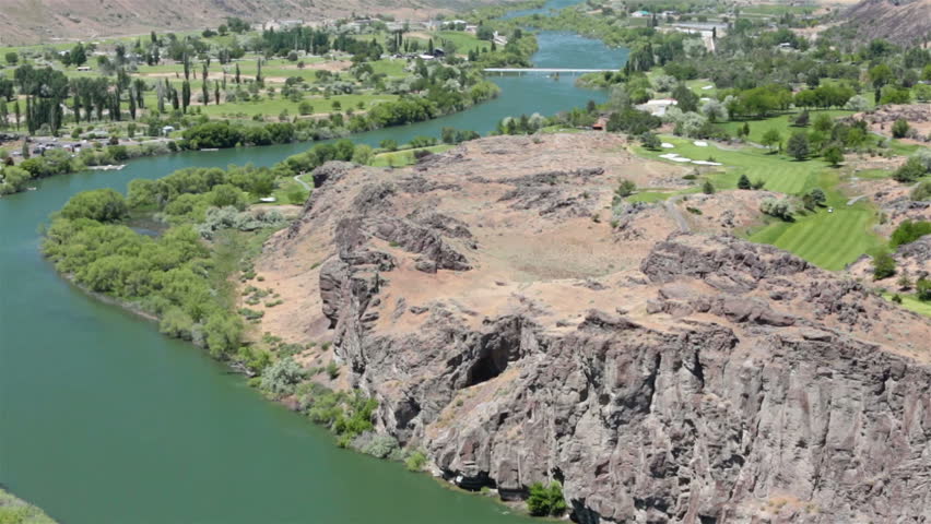 Golf Course Twin Falls Idaho Snake River Gorge Canyon A Large Deep 