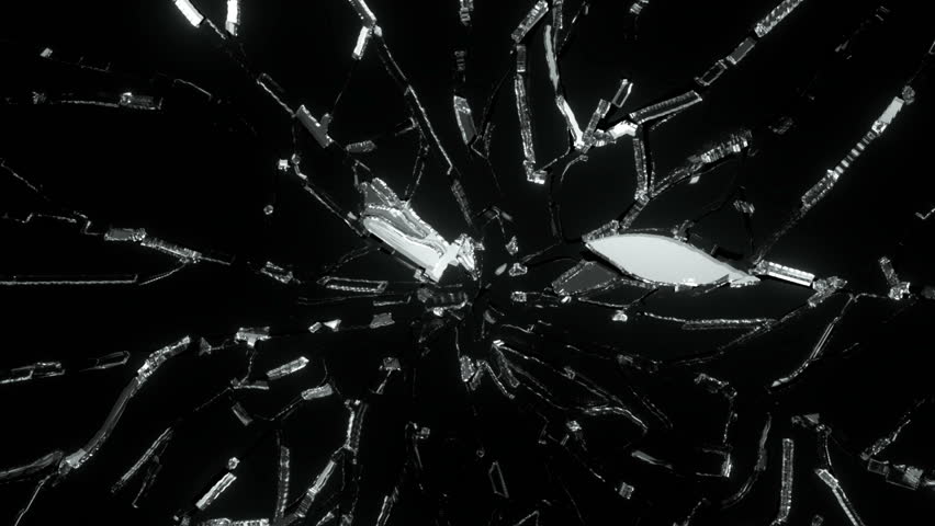 Demolished Shattered Glass With Slow Motion Alpha Stock Footage Video 6639083 Shutterstock