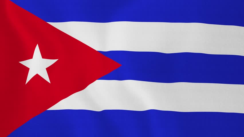 Cuban Close Up Waving Flag - HD Loop Stock Footage Video 941749