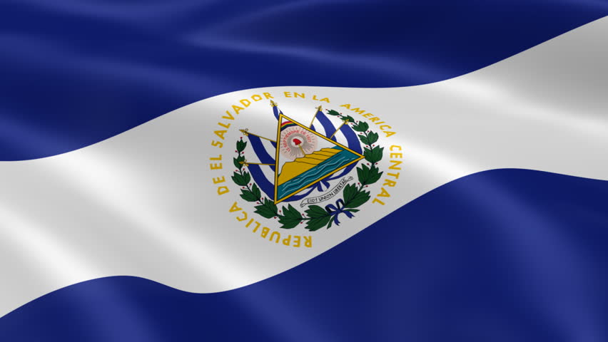 Salvadoran Flag In The Wind. Part Of A Series. Stock Footage Video ...