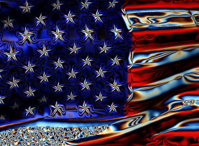 American Flag 0105 - A Psychedelic American Flag Waves In The Breeze ...