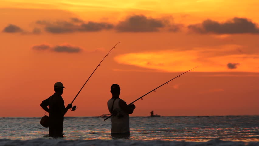 The Fisherman, Sunset, Sea, Sun Stock Footage Video 2487299 - Shutterstock