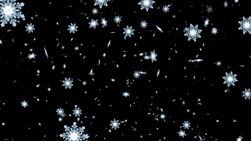 Falling Snowflakes On A Black Background Stock Footage Video 3077992 ...