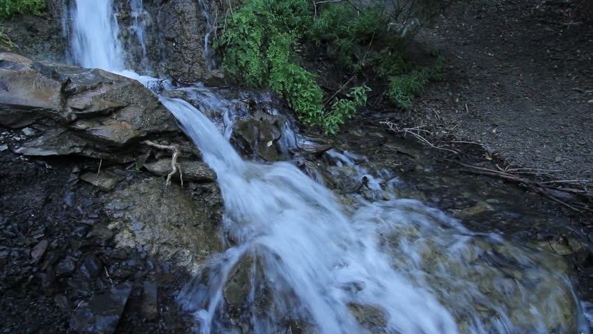 Small Waterfall In Los Padres National Forest, Ojai, CA Stock Footage ...