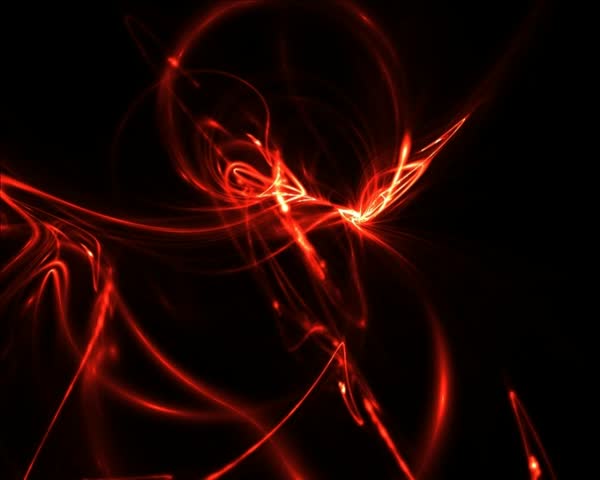 Beautiful 3D Animated Fractal: Rendered Abstract Fire Flames On Black ...