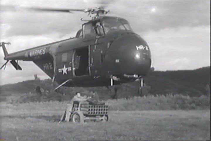 1950s - Unedited Silent Footage Of 1952 Helicopter Operations In The ...