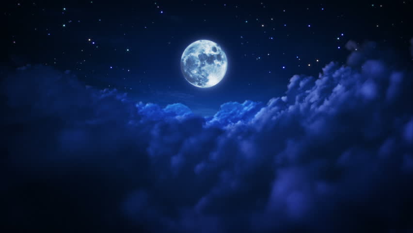 Cloudy Night Sky With Stars, Timelapse Stock Footage Video 4464935 ...