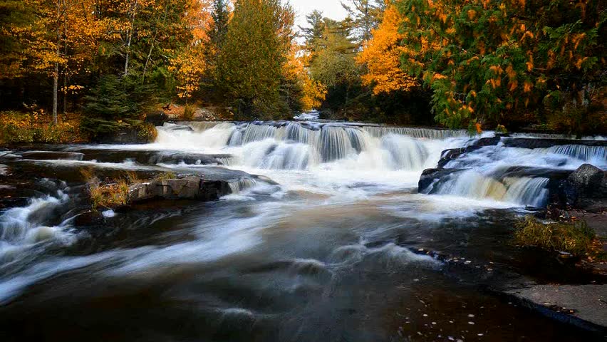 Bond Falls Ontonagon County Michigan Stock Footage Video 6170627 ...