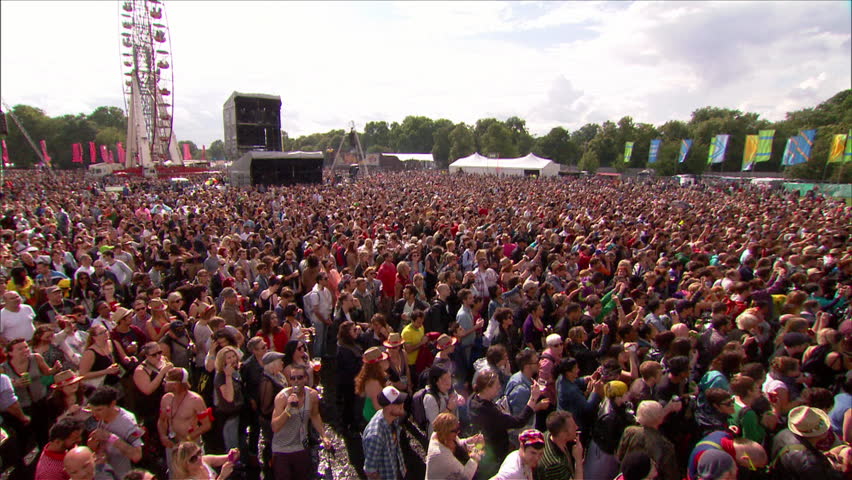 Victoria Park, London UK: 2012 - EXT Concert Crowd Festival Night Stock ...