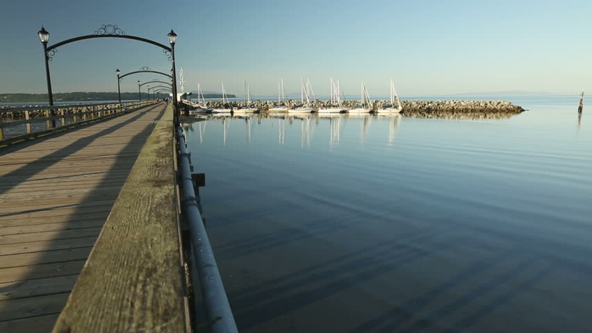 White Rock Pier And Marina. White Rock Pier And The Marina At The End ...