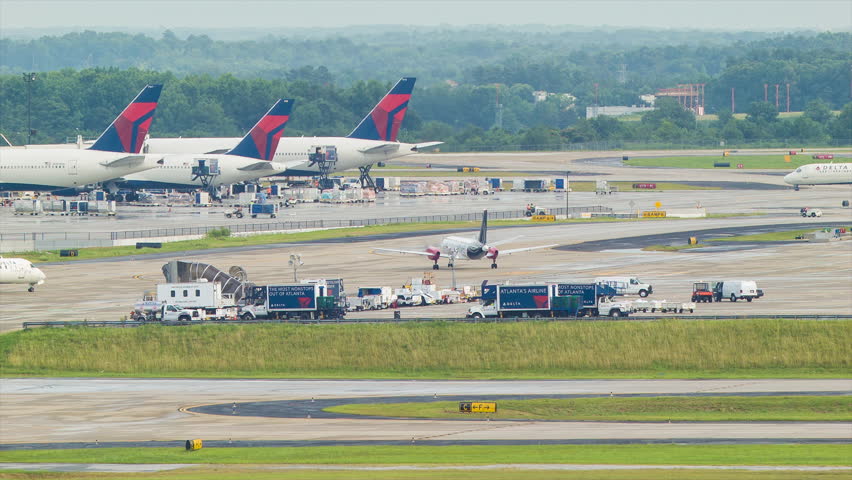 ATLANTA - 2014: ATL Airport Featuring Delta Airlines Commercial ...