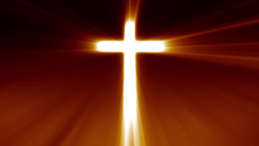 Light Cross Of Christ, Ray Beams Background Stock Footage Video 8946985 ...