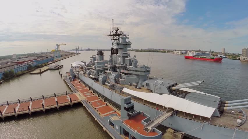 CAMDEN - SEP 03, 2014: Historical Place Battleship USS New Jersey (BB ...