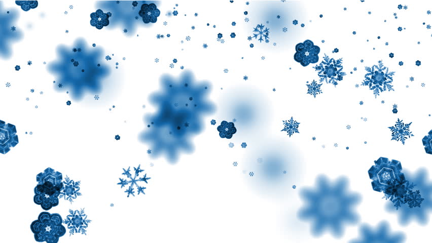 Snow Flakes Falling Against White Background Stock Footage Video 937435 ...