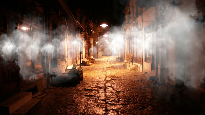 Old Street At Night And Smoke Stock Footage Video 9379640 - Shutterstock